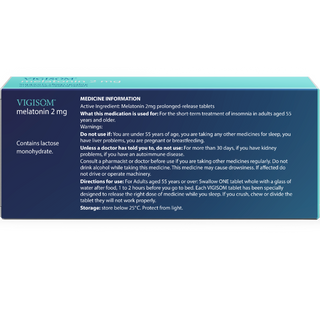 Vigisom Melatonin 2mg Prolonged Release Tablets 30s